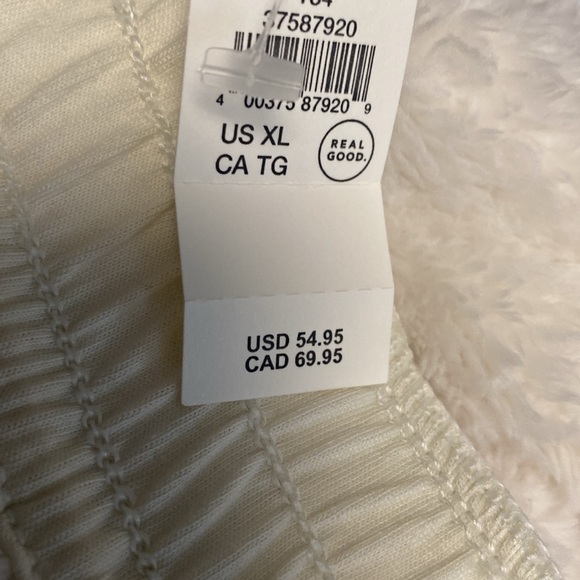 (SOLD) OFFLINE AERIE XL Offwhite sherpa zipper pocket cozy warm jogger pants - Picture 9 of 9